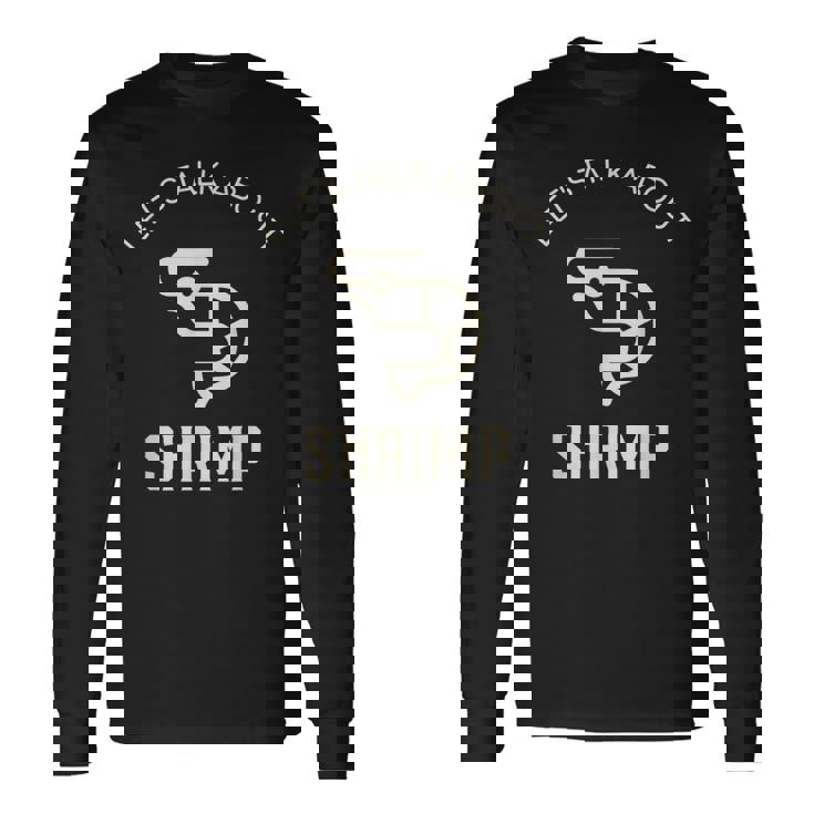 Lets Talk About Erinp おもしろエビ好き シーフードエビ 長袖Tシャツ