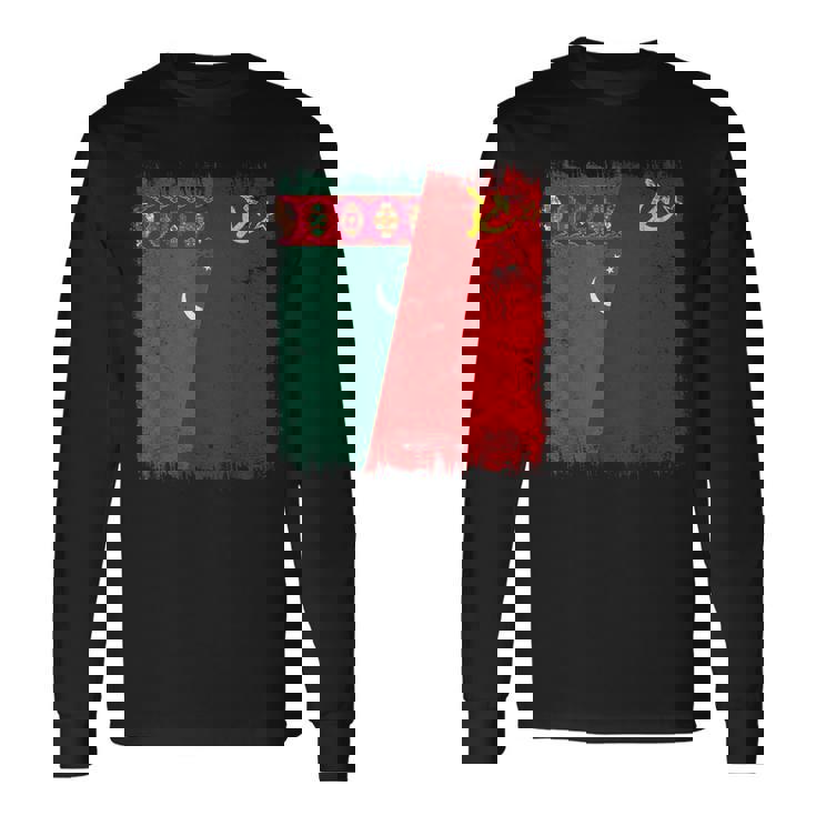 Turkmenistan Soviet Union Flag Turk CCCP Heritage Long Sleeve T-Shirt