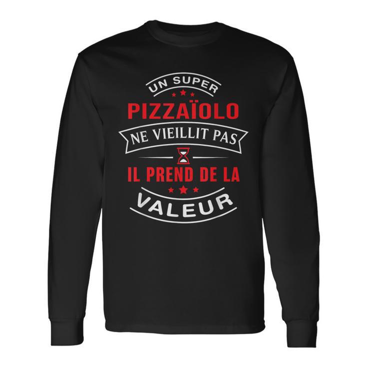Unuper Pizzaïolo Neieillit Pas Cadeau Pizzaïolo T-shirt à manches longues