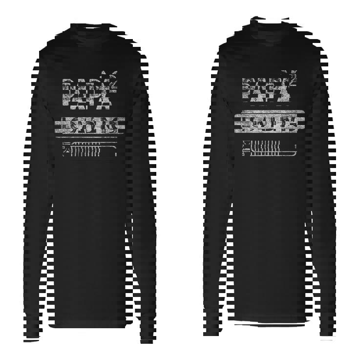 Uomo Futuro Papàecondo Figlio Annuncio Per Il Papà Maglietta a maniche lunghe