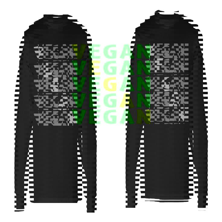 Vegan Vegetarian Beans Nuts Food Diet Long Sleeve T-Shirt