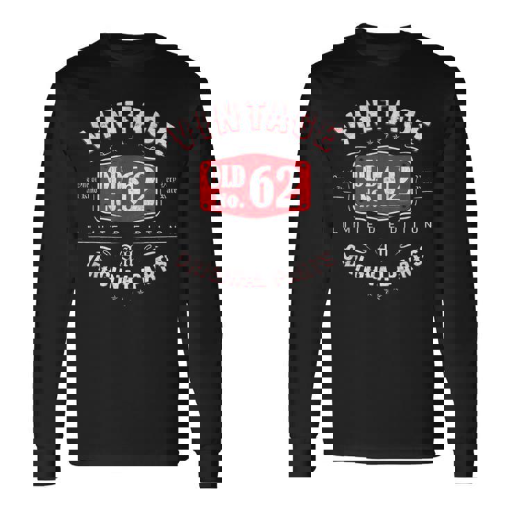 Vintage 1960 ヴィンテージ 1960年生まれ 62歳の誕生日ギフトアイデア 62歳 長袖Tシャツ ギフトのアイデア