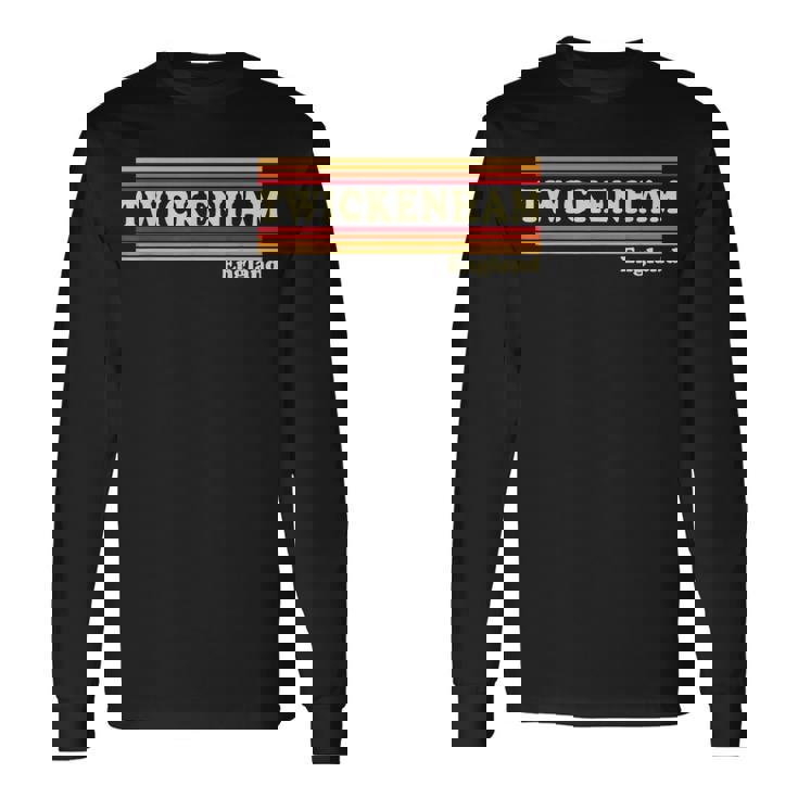 Vintage 80s Twickenham England Retro Graphic Long Sleeve T-Shirt