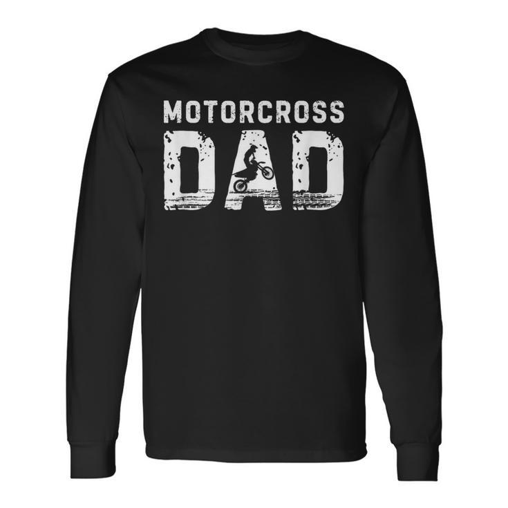 Vintage Motocross Papàport Famiglia Festa Del Papà Maglietta a maniche lunghe