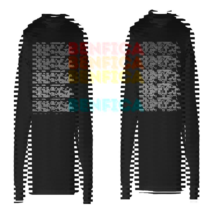 Vintage Retro Benfica Camiseta de manga larga