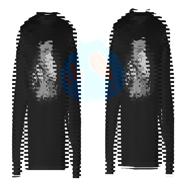 Vxl ハシビロコウ 鳥類 鳥類学者 ホエールビル 動物 長袖Tシャツ