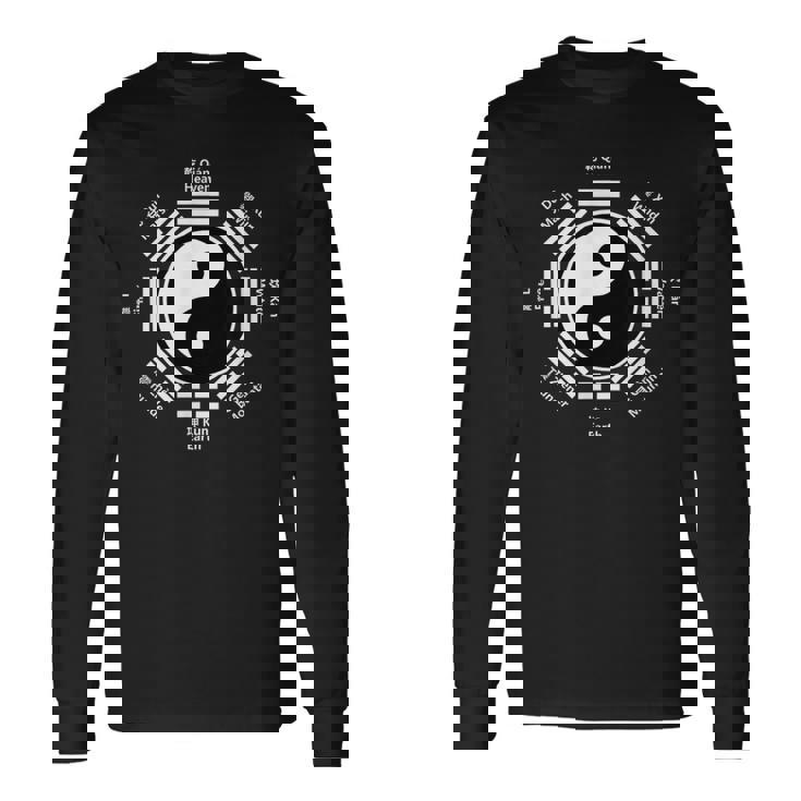 Ying Yang Cinese Tai Chi Yin Regalo Fenghui Bagua Kung Fu Maglietta a maniche lunghe