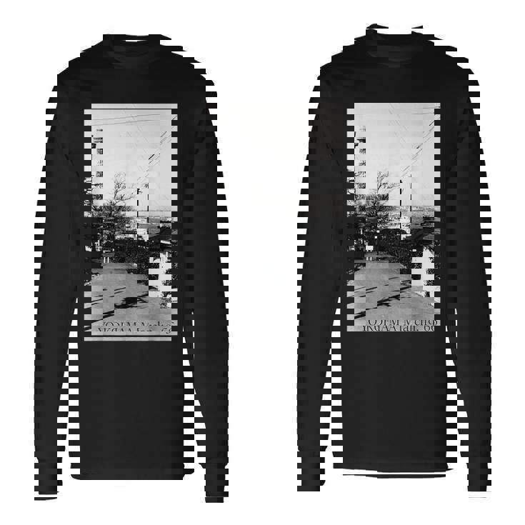 Yokohama Yamashita Pier 1966年3月 モノクローム写真 長袖Tシャツ