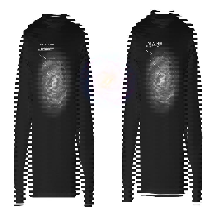 You Are Here 銀河 天文学 天の川 宇宙 サイファイ 長袖Tシャツ