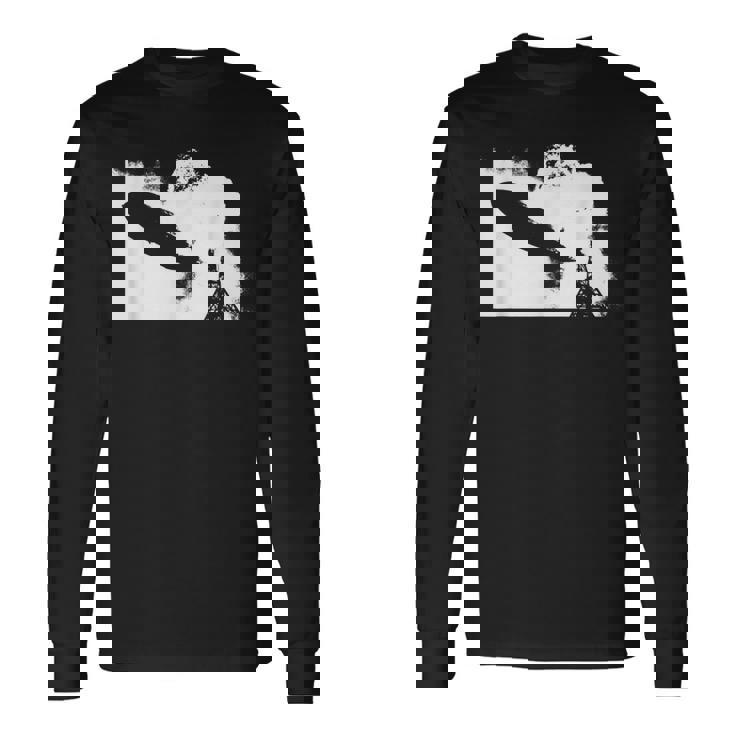 Zeppelin Explosion グラフィックtシャツ 長袖Tシャツ