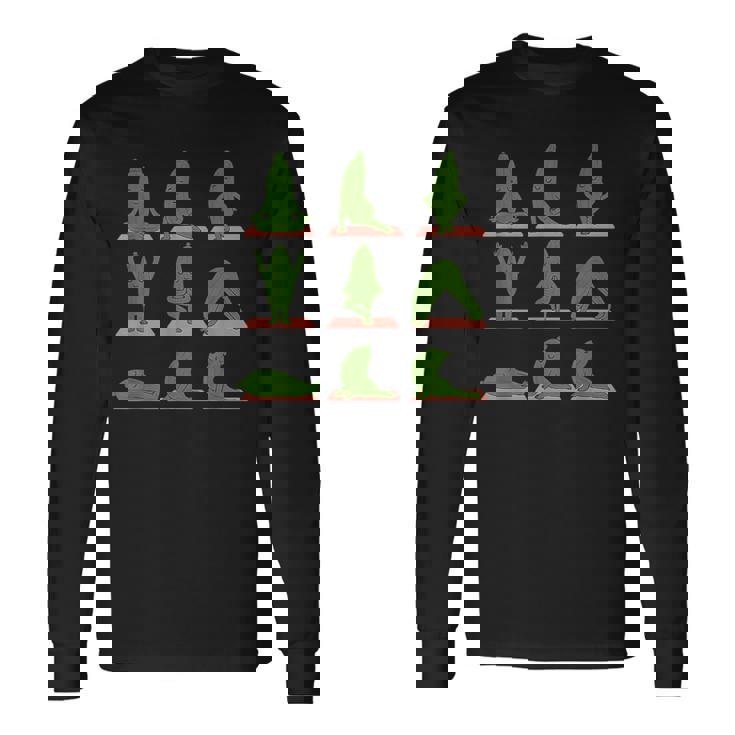 Zucchini Doing Yoga Vegan Kawaii Zen Long Sleeve T-Shirt