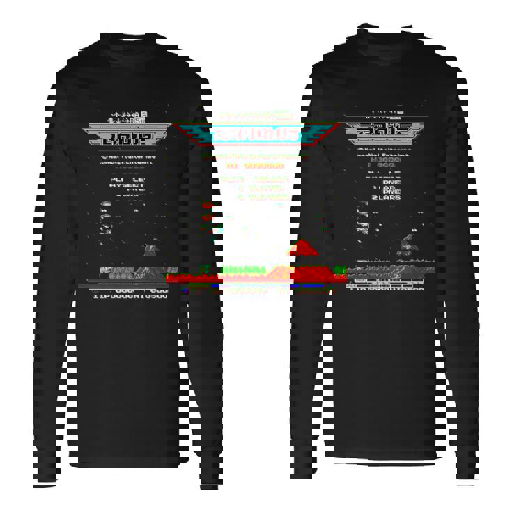 「グラディウス」上上下下左右左右ba スタート 長袖tシャツ 長袖Tシャツ