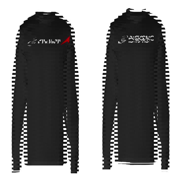 「ロスコスモス」ロシア宇宙機関キリル文字 長袖Tシャツ