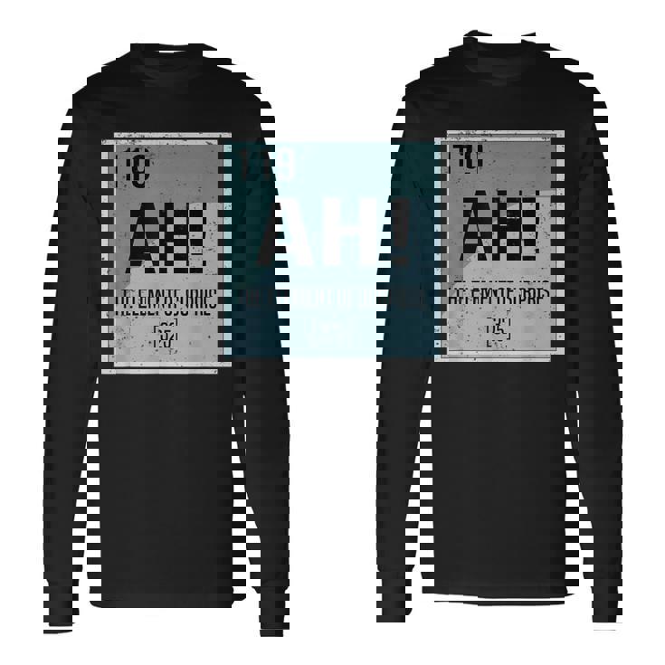 あぁ サプライズ化学の要素 サイエンスユーモア 長袖Tシャツ