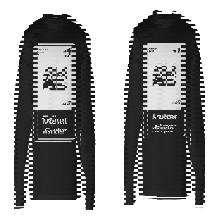 ああ驚きの要素 長袖Tシャツ