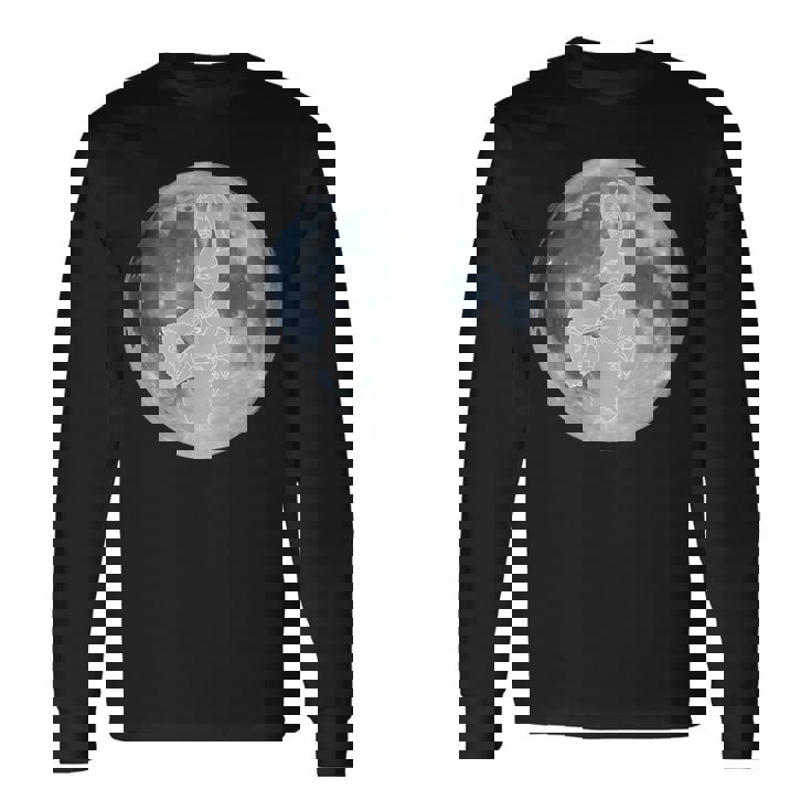 うさぎ星人 On The Moon 長袖Tシャツ