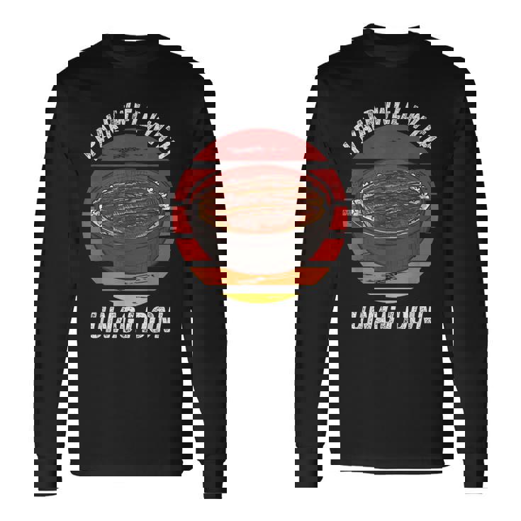 うなぎうどん好き うなぎうどんがうなぎうなぎ 長袖Tシャツ