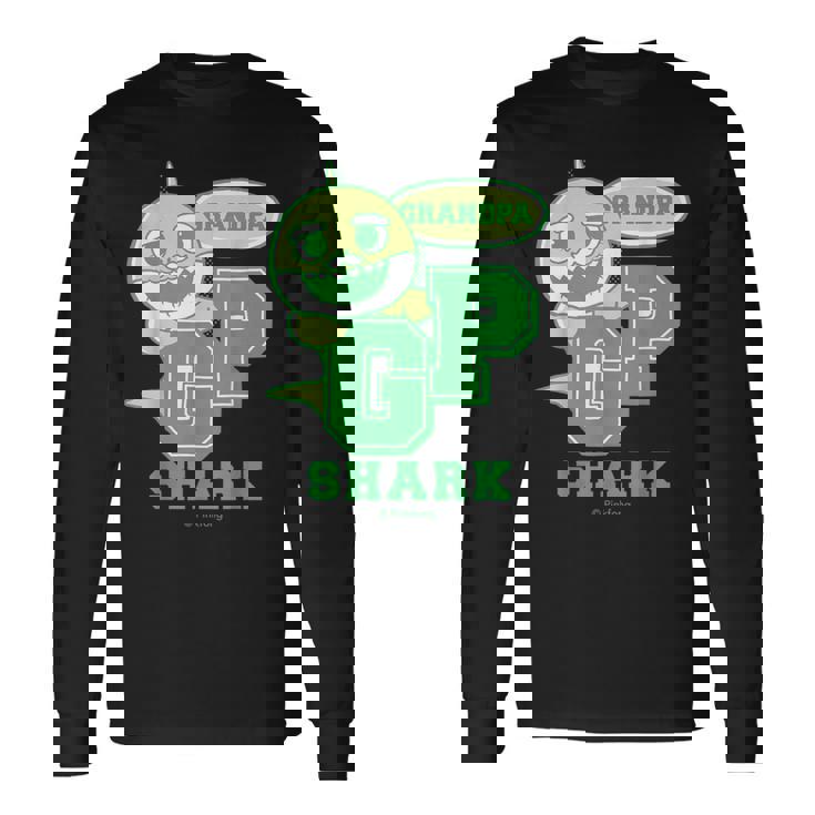 おじいちゃんシャーク・レトロ・ベイシャーク・サメもぞくプレゼント・キッズ・メンズ・ウーマンズ 長袖Tシャツ