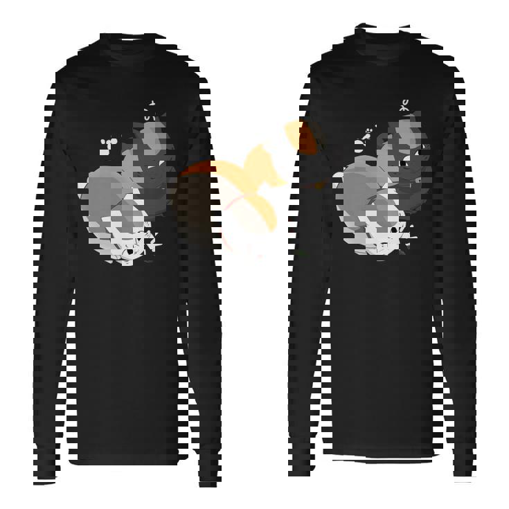 おもしろ猫ニャンコ先生 長袖tシャツ 長袖Tシャツ