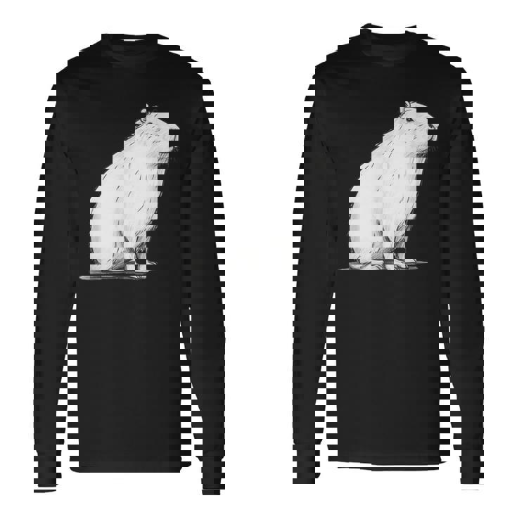 かわいいカピバラ カピバラ・カピバラ 長袖Tシャツ ギフトのアイデア