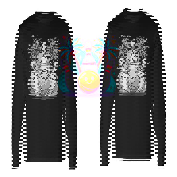 かわいいボウリングアート I キッズボウリング 長袖Tシャツ ギフトのアイデア