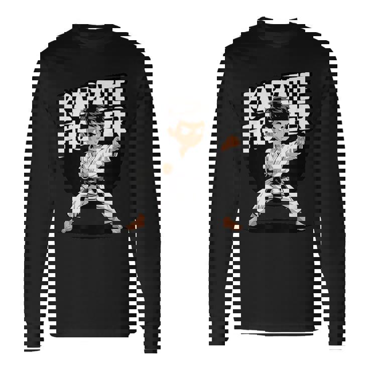 かわいい空手少年 格闘技キッド 長袖Tシャツ ギフトのアイデア