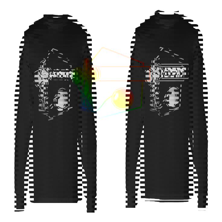 けん玉グッズ ウォーターカラーデザイン 長袖Tシャツ