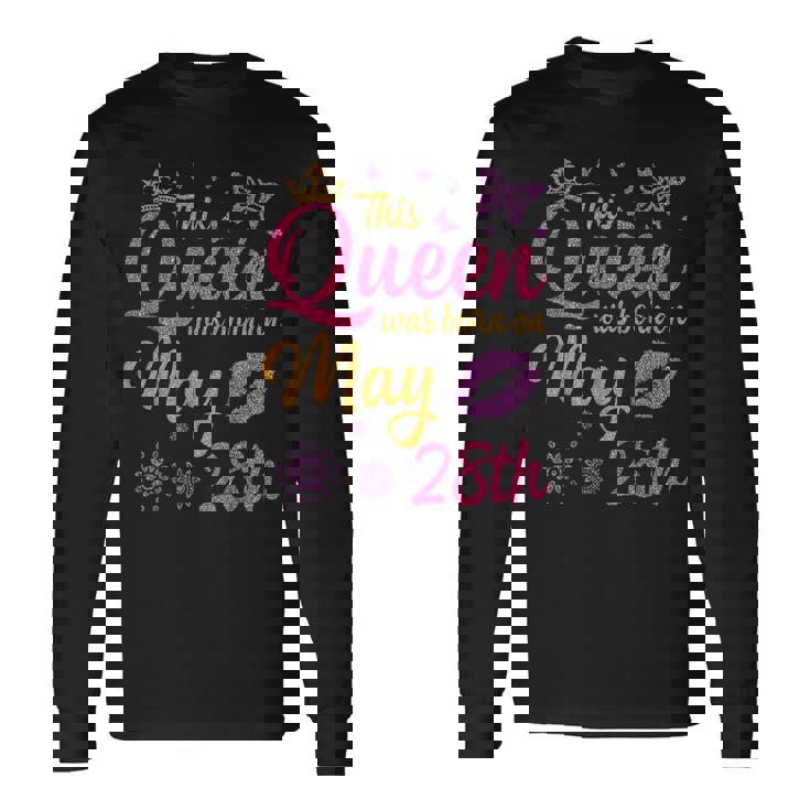 この女王は5月28日に生まれました。お誕生日おめでとうママ、叔母 長袖Tシャツ