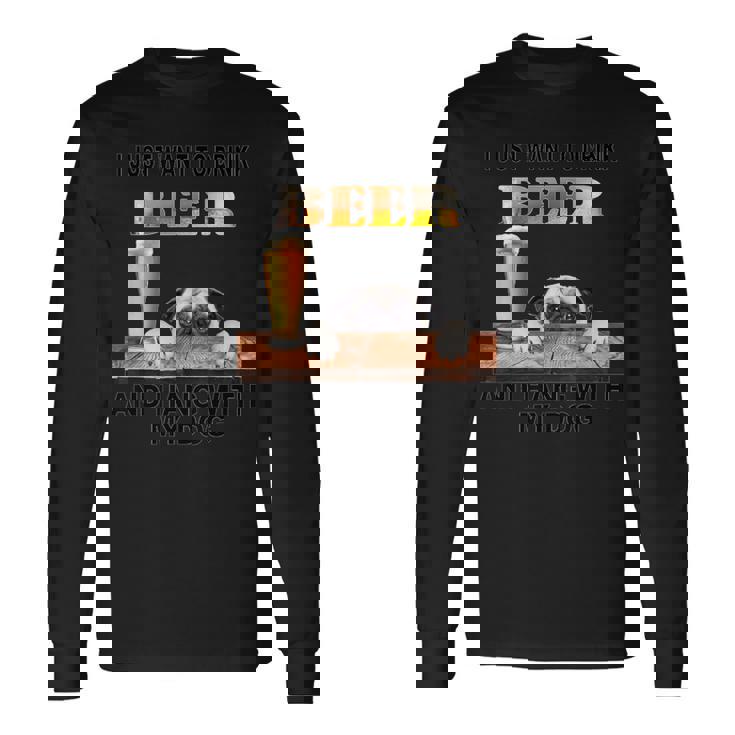 ただビール飲みたい&吊るすw マイパグ 長袖Tシャツ ギフトのアイデア