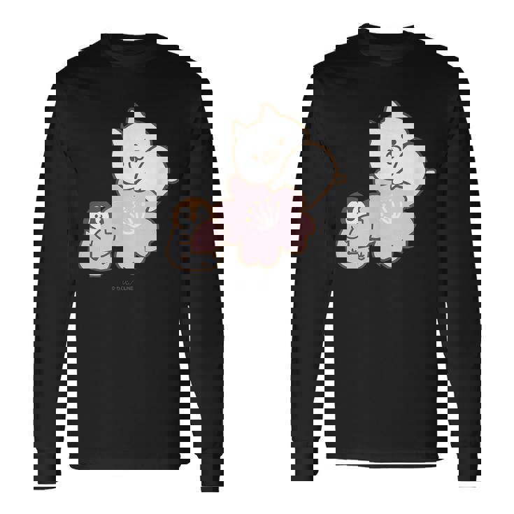 ねこぺん日和 桜 長袖Tシャツ