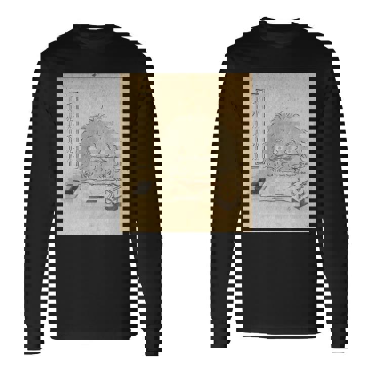 もじやもじや【日本の妖怪シリーズ】 長袖tシャツ 長袖Tシャツ