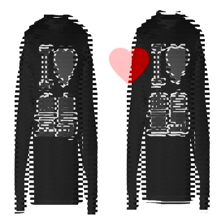 アイラブ・豊島（I Love ハート）豊島区 ビッグ 大きな文字【23区・東京都】ジモtティ 地元愛 面白い 長袖Tシャツ