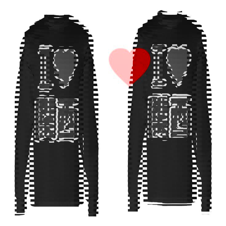 アイラブ・関西（I Love ハート）Big 大きな文字【47都道府県】Jimo-T ジモティ お土産 面白 長袖Tシャツ