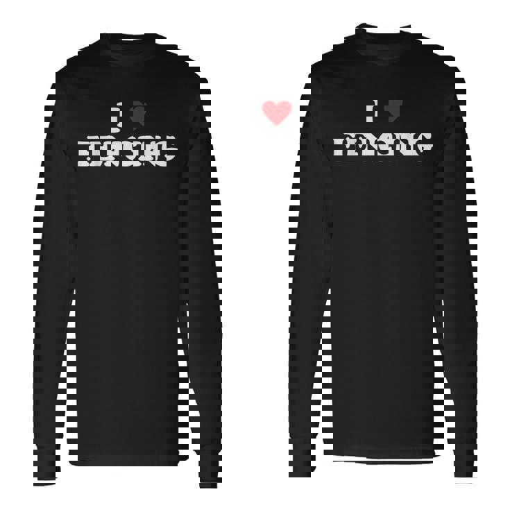 アイ・ハート・フェンサー-アイ・ラブ・フェンシング 長袖Tシャツ
