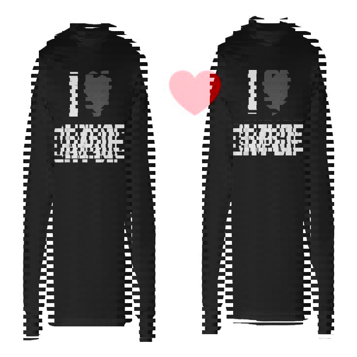 アイ・ラブ・シャンパン 長袖Tシャツ