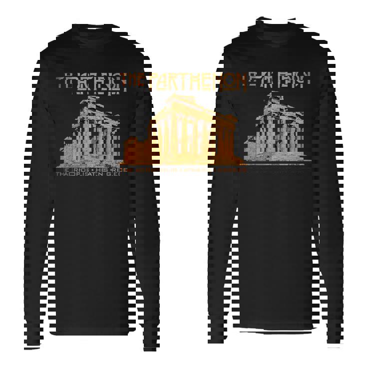 アクロポリスのパルテノン神殿 アテネ ギリシャ 長袖Tシャツ