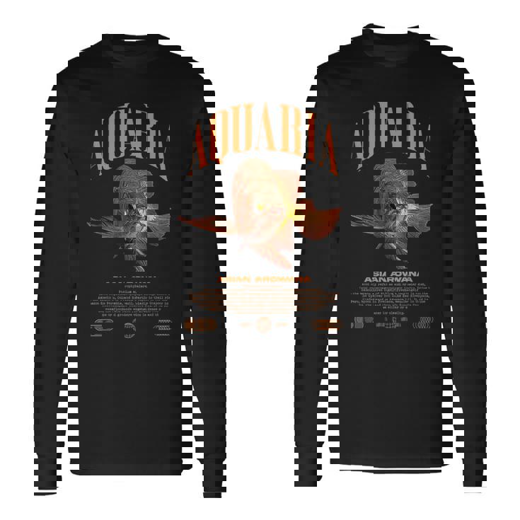 アジアン アロワナ モンスター フィッシュ キーパー モダン ストリートウェア 長袖Tシャツ