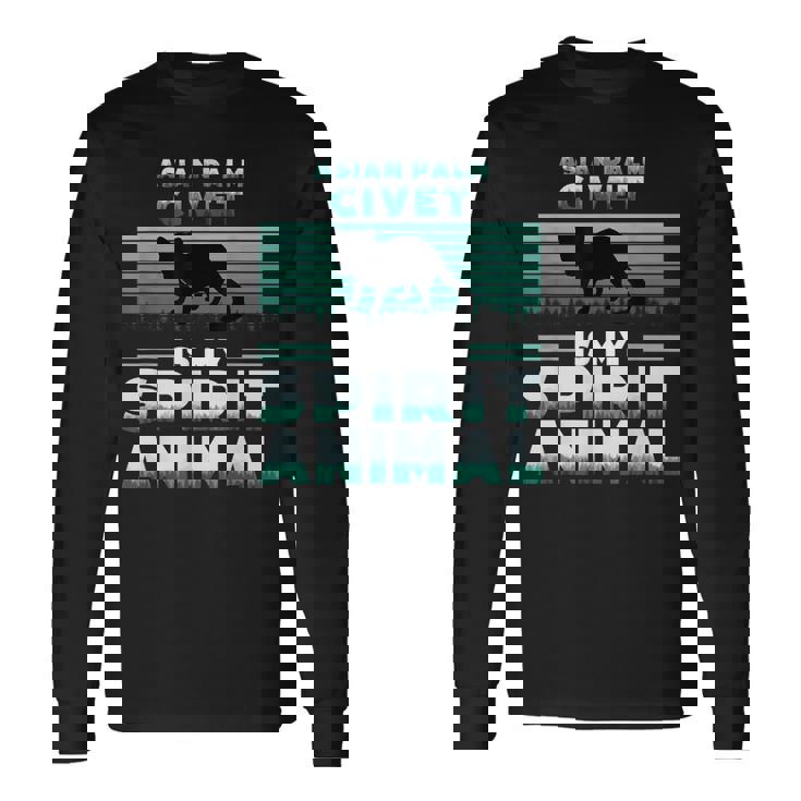 アジアンパームシベットは私のスピリットアニマルラバーです 長袖Tシャツ