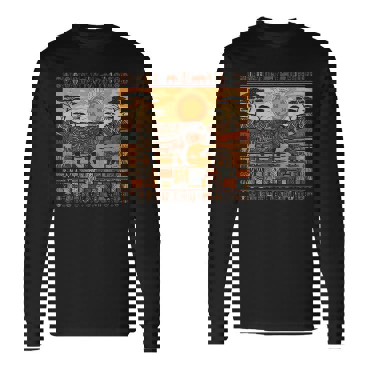 アフリカカバファミリー 部族 ケンテ柄 サファリ ガーナ 長袖Tシャツ