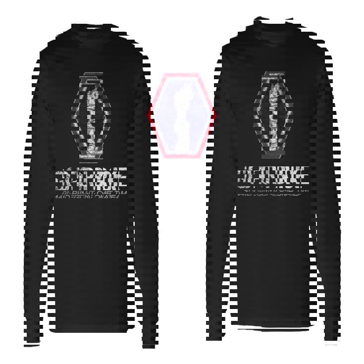 アメリカン・マローダー：第442連隊戦闘チーム・ゴー・フォー・ブローク 長袖Tシャツ