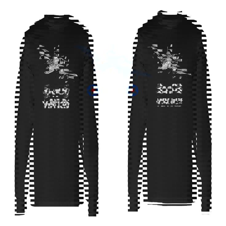 アメリカ軍の戦闘爆撃機a10 イボイノシシ 長袖tシャツ 長袖Tシャツ