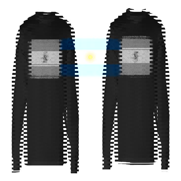 アルゼンチン国旗グラフィック メンズ レディース キッズ 長袖Tシャツ