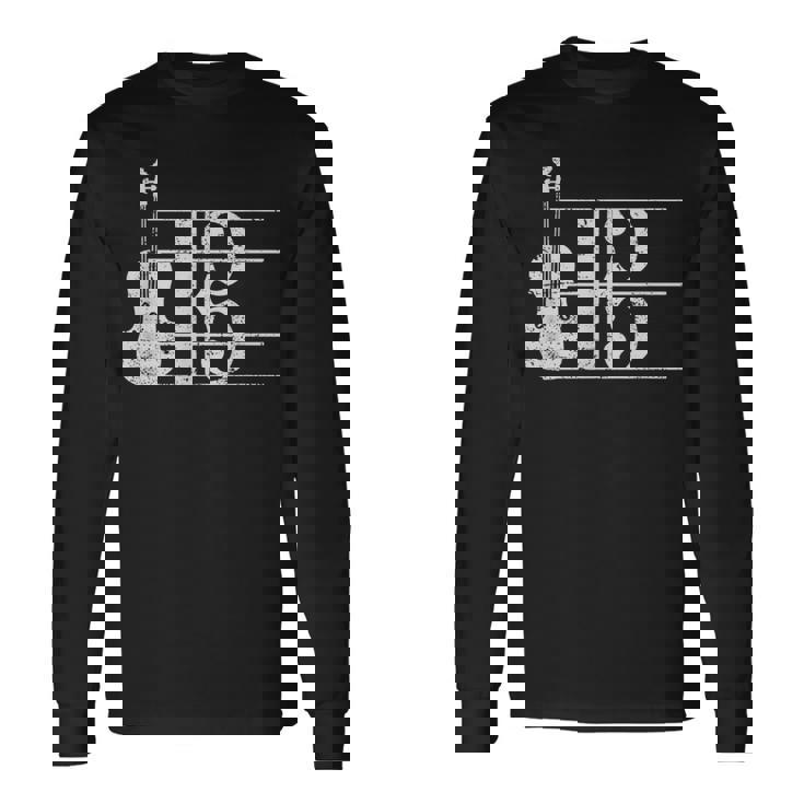 アルト・クレフ・ヴィオラのプレーヤー・ヴィオリスト 長袖Tシャツ