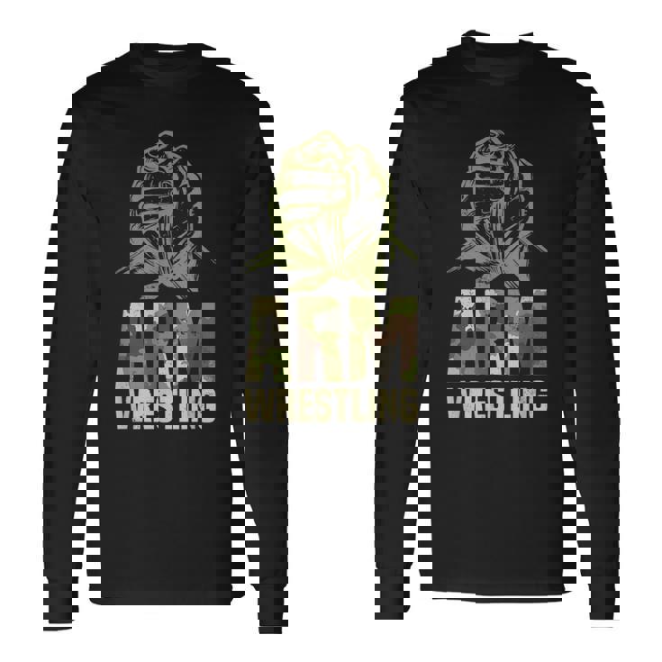 アームレスリングアームプレス、二頭筋 長袖Tシャツ