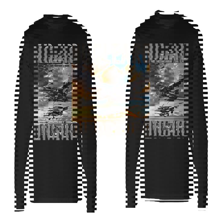 イタリア ブレイン ロット キャラクター ヌクレアロ 恐竜 キッズ ミーム 長袖Tシャツ