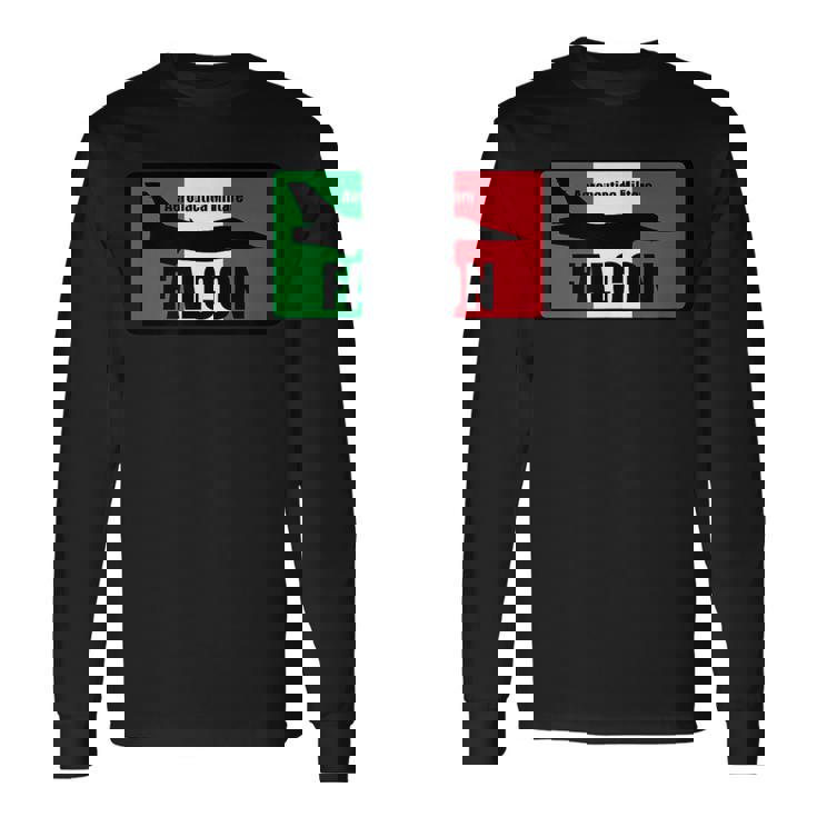 イタリアン F-16 ファルコンパッチ 長袖Tシャツ