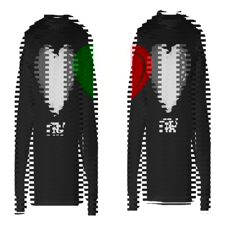 イタリア国旗シャツ 長袖Tシャツ