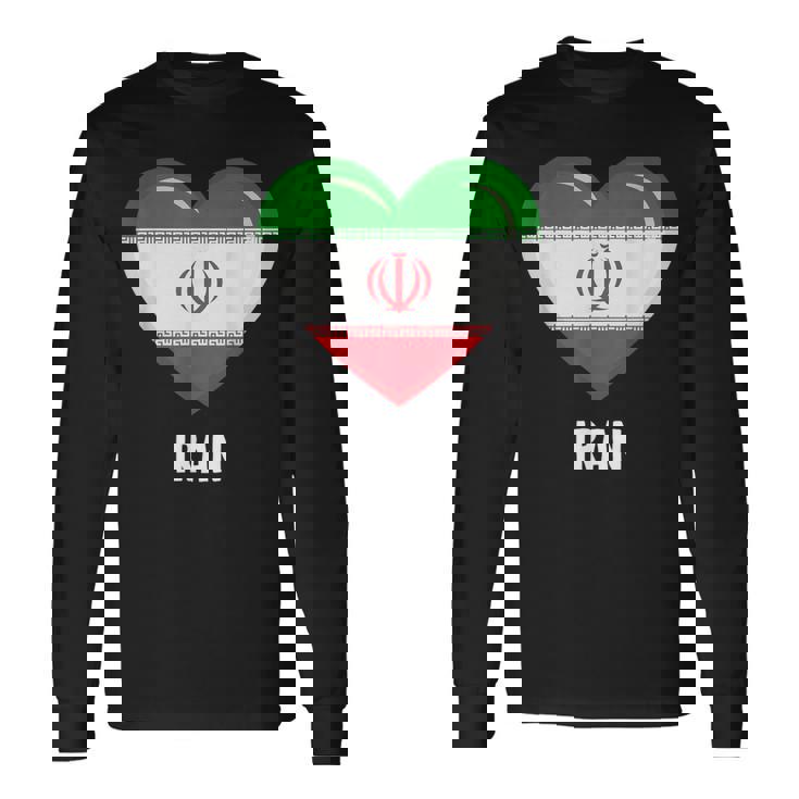 イラン国旗シャツ 長袖Tシャツ