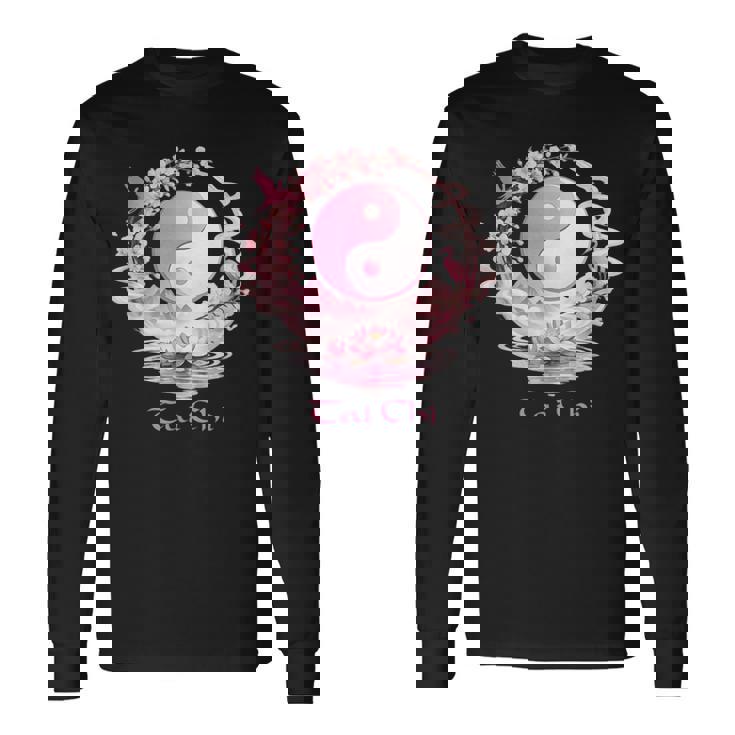 インストラクターと実践者のための太極拳tシャツ 長袖Tシャツ
