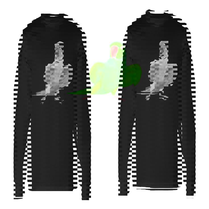 インドのワカケホンセイオウムの鳥 長袖Tシャツ ギフトのアイデア